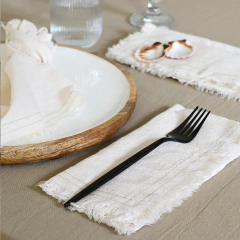 Set X4 Servilletas de Algodón con Pespunte en internet