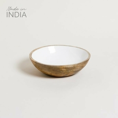 Bowl Madera Esmaltada Saha 25,5 cm.