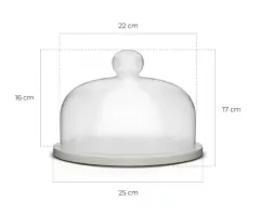Campana Vidrio Firenza Con Base Mármol 25 cm. en internet