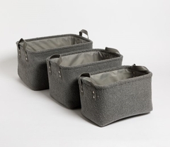 Set X3 Canastos Bouclé Rectangular - Duvet Home