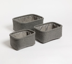 Set X3 Canastos Bouclé Rectangular - Duvet Home