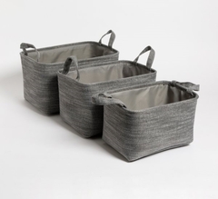 Set X3 Canastos Fabric Rectangular