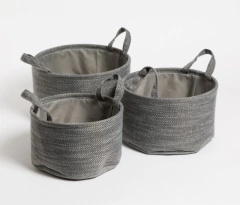 Set X3 Canastos Fabric Redondos - Duvet Home