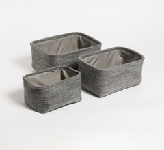 Set X3 Canastos Fabric Rectangular