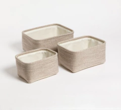 Set X3 Canastos Fabric Rectangular - Duvet Home