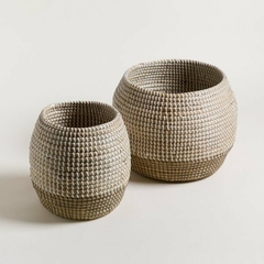 Set x2 Canastos Bombe Seagrass Halong