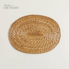 Centro de Mesa Ovalado Vinh Natural 40x30 cm. - comprar online