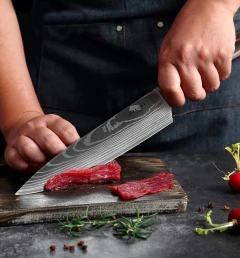 Cuchillo Sakura Chef Pro Stainless Steel Brown Ebano 33 cm. en internet