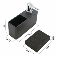 Dispenser Jabón Liquido C/ Porta Esponja Cerdeña Negro en internet
