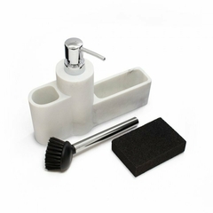 Dispenser Foggia Simil Mármol Con Esponja y Cepillo - comprar online