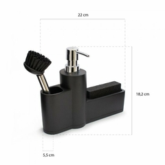 Dispenser Foggia Simil Mármol Con Esponja y Cepillo - comprar online