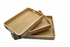 Set X3 Bandejas de Madera Bamboo