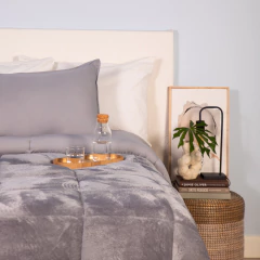 Acolchado Snug Soft Flannel Reversible Twin - Duvet Home