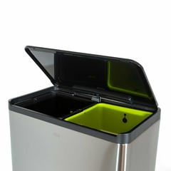 Cesto Eko Essential Recycler Matt Steel 20L + 20L - Duvet Home