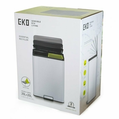 Cesto Eko Essential Recycler Matt Steel 20L + 20L - tienda online