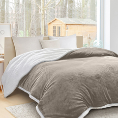 Edredon Flannel Corderito Mouton Twin - Duvet Home