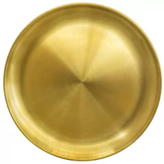 Fuente Bandeja Acero Inoxidable Dorado 34 cm.