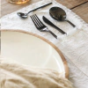 Individuales X4 Tusor con Bolsillo Blanco/Arena - comprar online