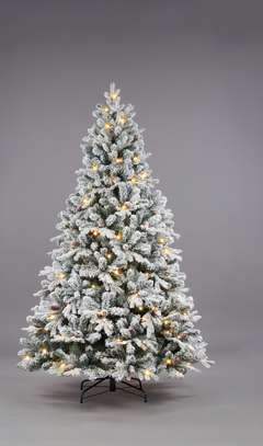 Árbol Nevado con Luz Led 2,10 mts. (350 luces) - comprar online