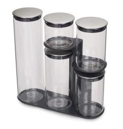 Set Contenedor Joseph Joseph Podium 5 Piezas Acero Inox. - Duvet Home
