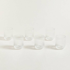 Set X 6 Vasos de Vidrio Kingdom Transparente
