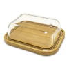 Mantequera Sakura Vidrio con Tapa Bamboo - comprar online