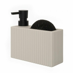 Dispenser con Porta Esponja Itajai Cream Beige