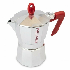 Cafetera Pedrini Moka Aluminio Roja - comprar online