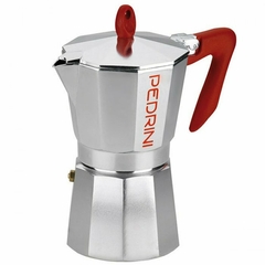 Cafetera Pedrini Moka Aluminio Roja en internet