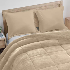 Imagen de Edredon Flannel Corderito Mouton Deluxe Queen