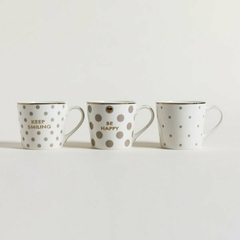 Mug Lunares Vison y Dorado Surtidos 400 ml.
