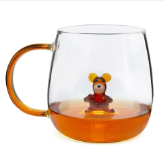 Taza mug vidrio cristal 3D 350 ml - tienda online