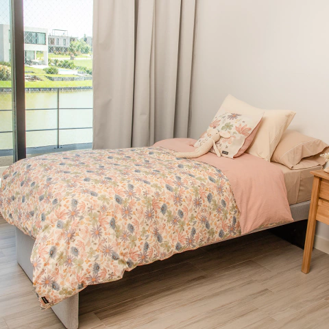 Funda Nórdica Kids Tusor Estampado Flores Twin