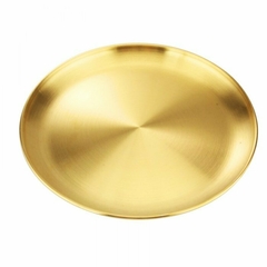 Plato Playo Acero Inoxidable Dorado 26 cm. - comprar online