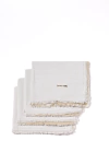 Individuales X4 Gasa Doble y Tusor Blanco/Arena