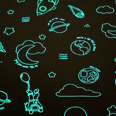 Funda Nórdica Kids Tusor Estampado Espacio Luminiscente Twin - tienda online