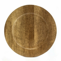 Posa Plato Angola Premium Simil Madera 33 cm.
