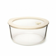 Recipiente Contenedor/Fuente Redondo de Vidrio con Tapa - comprar online