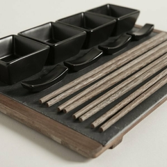 Set X4 Sushi Acacia y Laja 30 x 20 cm. en internet