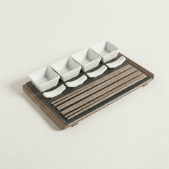Set X4 Sushi Acacia y Laja 30 x 20 cm. - tienda online