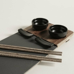Imagen de Set X2 Sushi Acacia y Laja 30 x 14 cm.