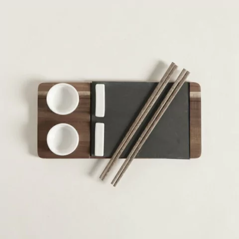 Set X2 Sushi Acacia y Laja 30 x 14 cm.