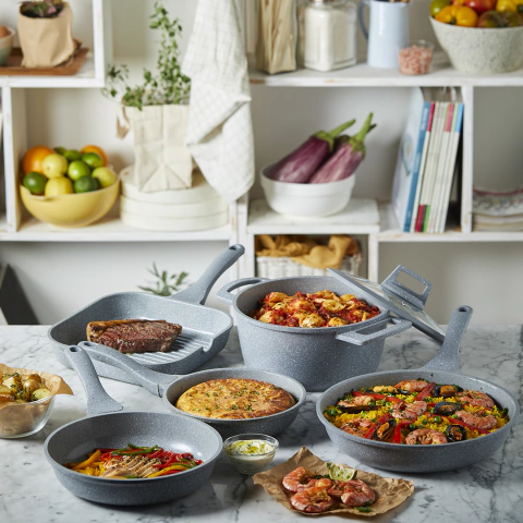 Combo Cerámica MC Completo 5 Piezas Grill Cacerola 3 Sartenes (CMB 1) - comprar online