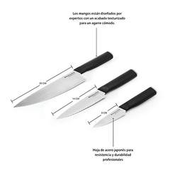 Set X3 Cuchillos KitchenAid Classic Acero Inoxidable - comprar online
