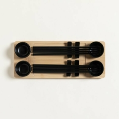 Set X4 Sushi Bamboo Porcelana 33 x 13 cm.