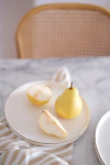 Plato Postre Sakura Porcelana c/Borde Dorado 20 cms