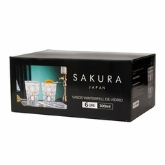Set X6 Vasos Sakura Winterfell Vidrio Labrado 300 ml - comprar online