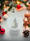 Bola de Cristal Santa con Luz
