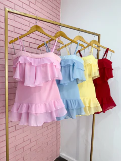 Conjunto chiffon + alfaiataria - loja online