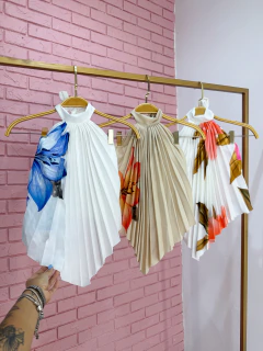 Cropped plissado - comprar online